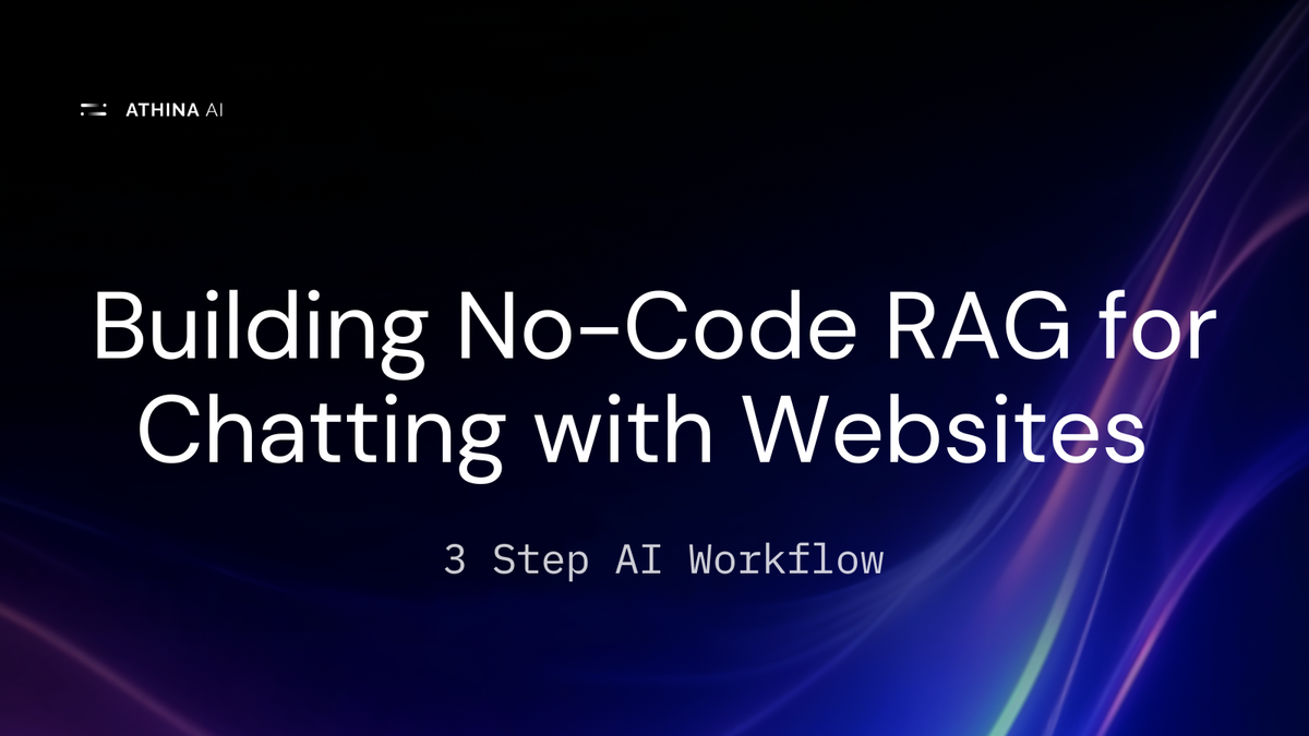 Building No-Code RAG for Chatting with Websites: 3-Step AI Workflow